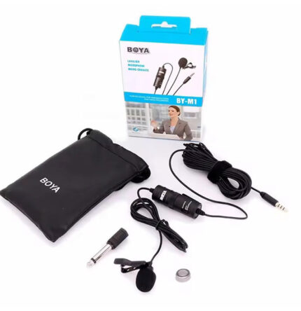 BOYA BY-M1 Mini Wired Lavalier collar Tie clip microphone 6m