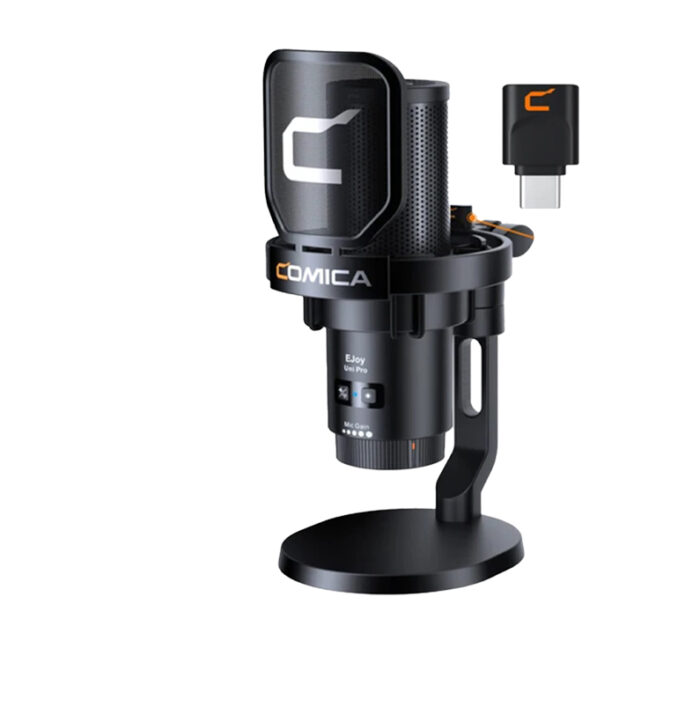 Comica-Podmic-with-mini-tripod